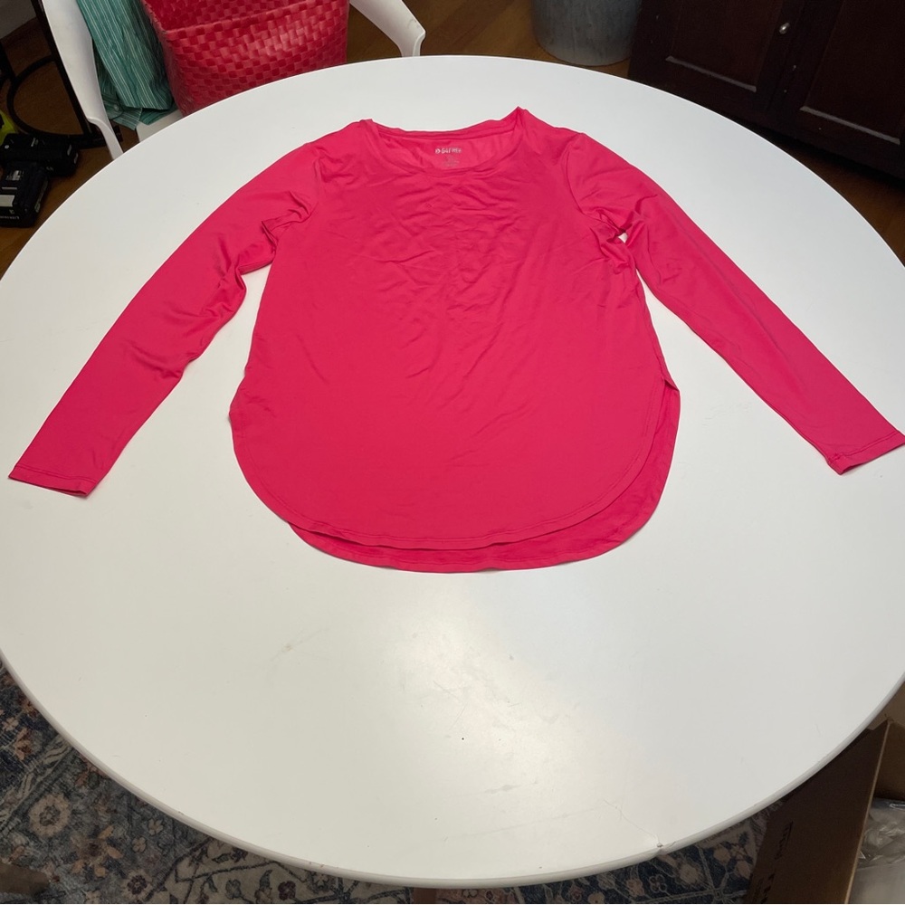 New G4Free Athletic Pink Long Sleeve Relaxed T-Shirt XS